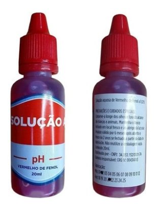 Solução Teste Ph Vermelho Fenol Reagente Para Análise De Ph 20Ml